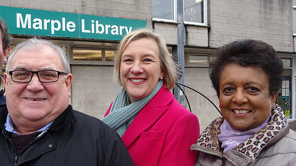 Councillors Colin MacAlister and Shan Alexander with MP Lisa Smart