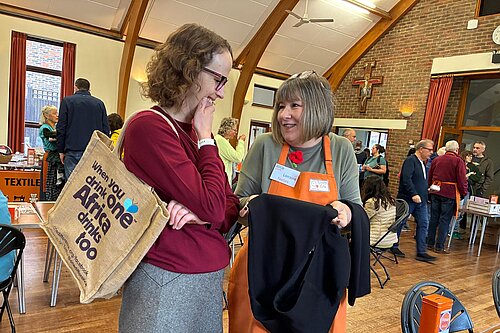 Alison at the repair cafe