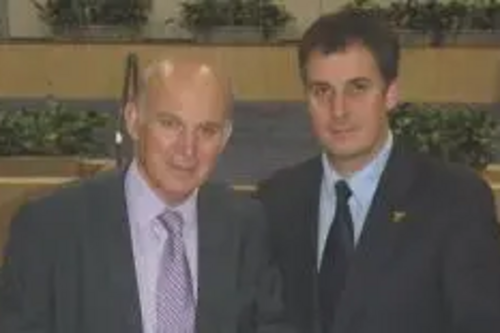 David Goodall with Liberal Democrat Shadow Chancellor Vince Cable MP