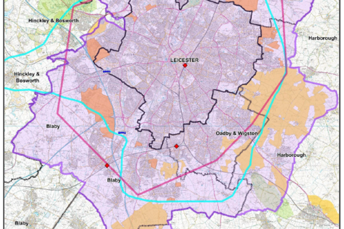 Map of proposed expansion of Leicester City Council