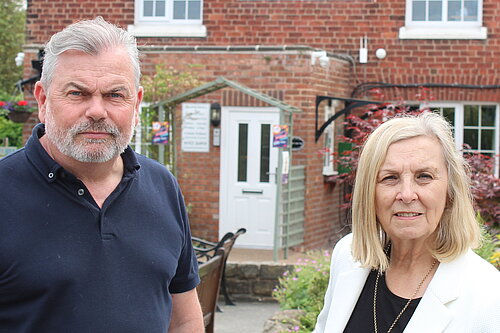Mark and Helen looking miffed