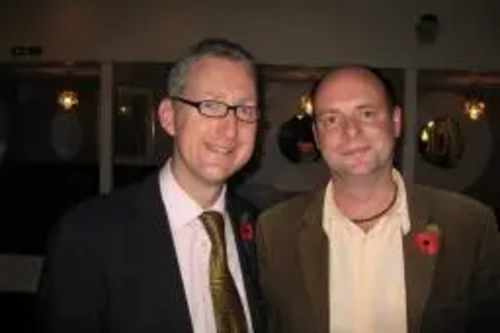 Lembit Opik with Totnes PPC Julian Brazil