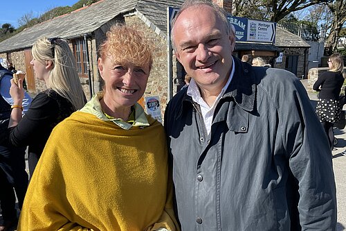 Hilary Frank with Sir Ed Davey