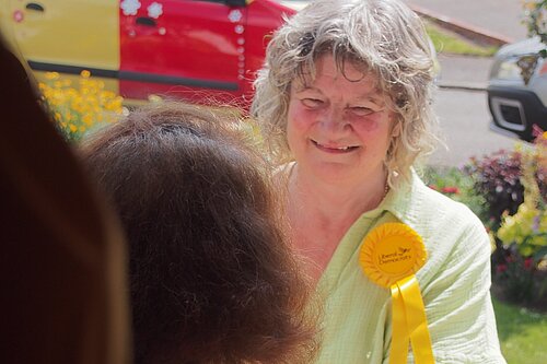Morag on doorstep