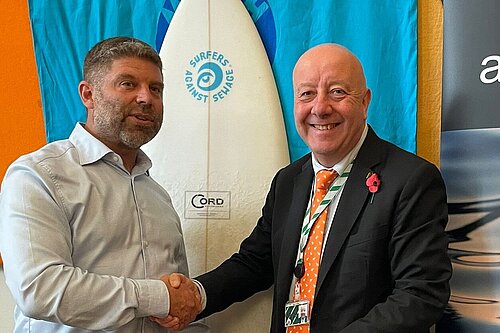 Steve with the CEO of SAS, Giles Bristow. 