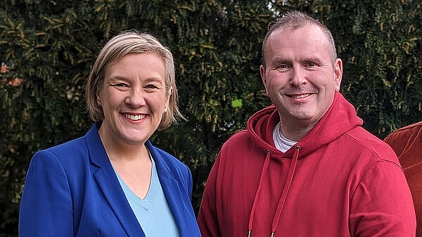 Lisa Smart with campaigner Jason.