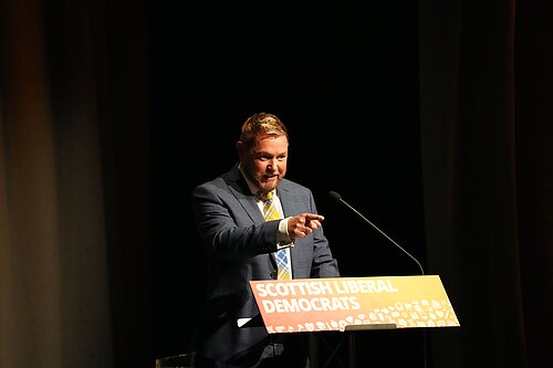 Jamie Greene MSP speaks at Scottish Liberal Democrat conference