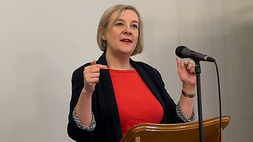 Lisa Smart speaking at the North West conference