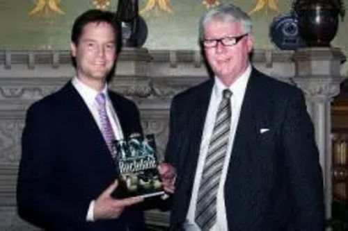 Rochdale MP Paul Rowen and Liberal Democrat Leader Nick Clegg