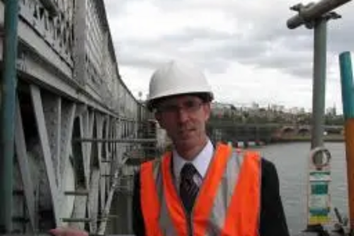 Cllr Fraser Macpherson on Tay Rail Bridge