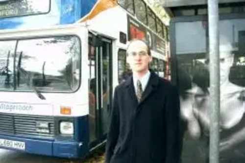 Michael Headley at Bedford Bus Station