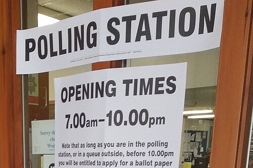 Polling Station sign