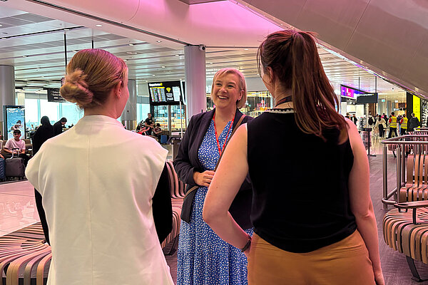 Lisa Smart MP being shown the new Terminal 2 by the Manchester Airport team