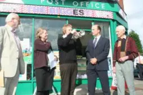 The Last Post being played for Wolverhampton's Post Offices