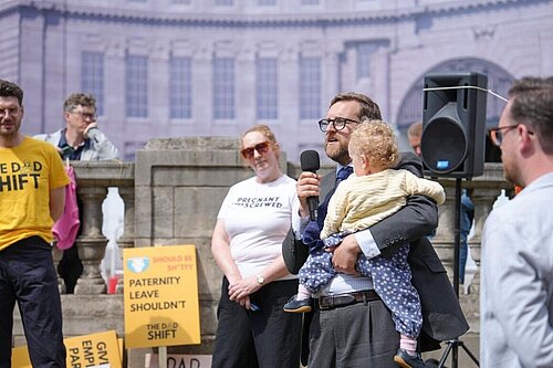 Freddie with fellow campaigners in London
