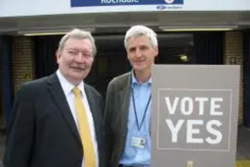 Councillors Alan Taylor and William Hobhouse are hoping to bring public transport improvements into Rochdale through the TIF bid referendum.