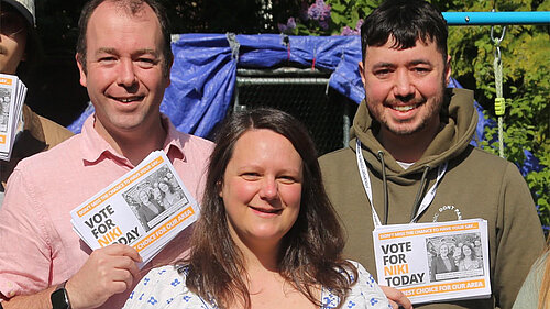 Cllr Mark Roberts, Cllr Niki Meerman and Cllr Joe Barratt 
