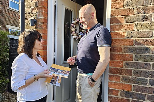 Jane Davey canvassing 