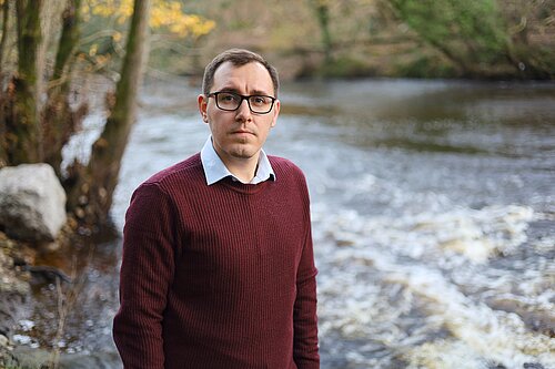 Tom Gordon stood by the River Nidd