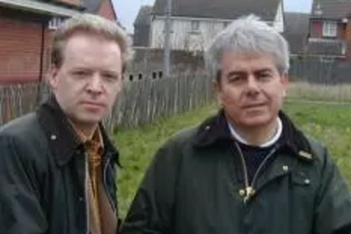 Stephen and Mike at housing development